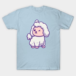 Cute Poodle Dog Cartoon T-Shirt